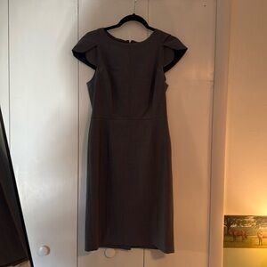 JCrew wool work dress with petal sleeves